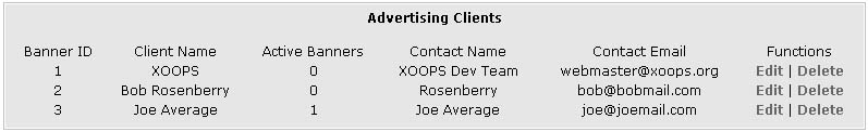 Advertising Clients